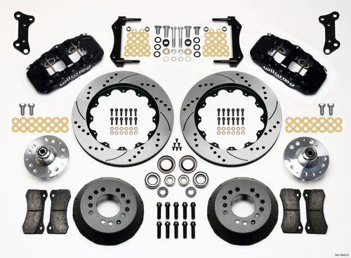 Wilwood 140-10920-D - AERO6 Front Hub Kit 14.00 Drilled 67-69 Camaro 64-72 Nova Chevelle
