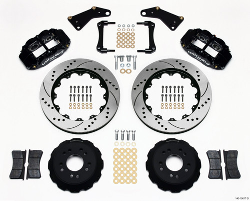 Wilwood 140-10617-D - Narrow Superlite 6R Front Hat Kit 14.00in Drilled 65-82 Corvette C2/C3