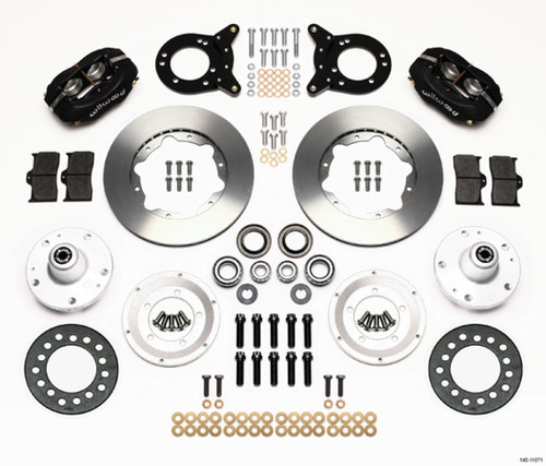 Wilwood 140-11071 - Forged Dynalite Front Kit 11.00in 1965-1969 Mustang Disc & Drum Spindle