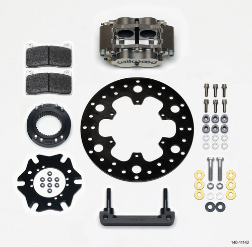 Wilwood 140-11142 - Billet Narrow Dynalite Radial Mount Rear Inboard Midget Kit 10.50in x 0.35 Drilled Disc