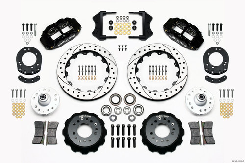 Wilwood 140-12637-D - Narrow Superlite 6R Front Hub Kit 12.88in Drilled 1965-1969 Mustang Drum Spindle