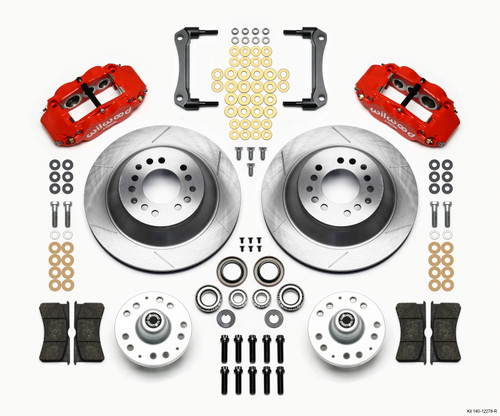 Wilwood 140-12278-R - Narrow Superlite 6R Front Hub & 1PC Rtr Kit 12.88in-Red 70-78 Camaro