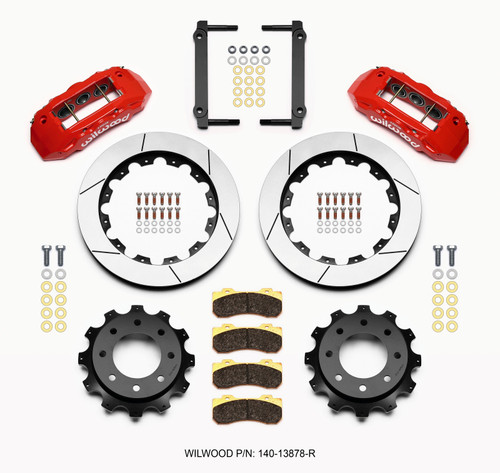 Wilwood 140-13878-R - TX6R Rear Kit 16.00in Red 1999-2010 GM H2 / 2500 4.63 Cntr