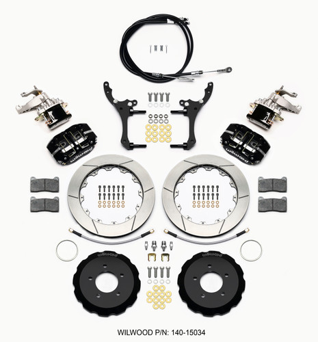 Wilwood 140-15034 - Dynapro Radial4 / MC4 Rear Kit 12.88 2006-15 Miata w/Lines & Cables