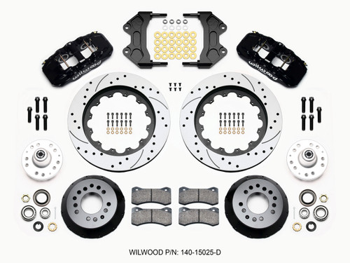Wilwood 140-15025-D - AERO6 Front Hub Kit 15.00 Drilled WWE ProSpindle
