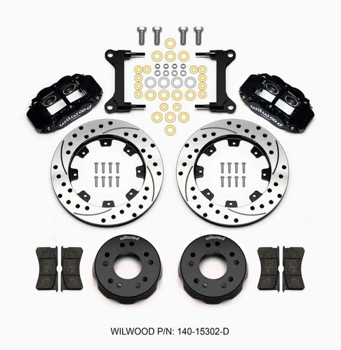 Wilwood 140-15302-D - Narrow Superlite 6R Front Kit 12.19in Drilled 63-87 C10 w/  Pro Spindles Wilwood 140-15302-D - Narrow Superlite 6R Front Kit 12.19in Drilled 63-87 C10 w/  Pro Spindles
