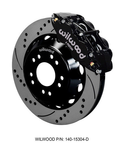 Wilwood 140-15304-D - Narrow Superlite 6R Front Hat Kit 14.00 Drilled 63-87 C10 w/  Pro Spindles