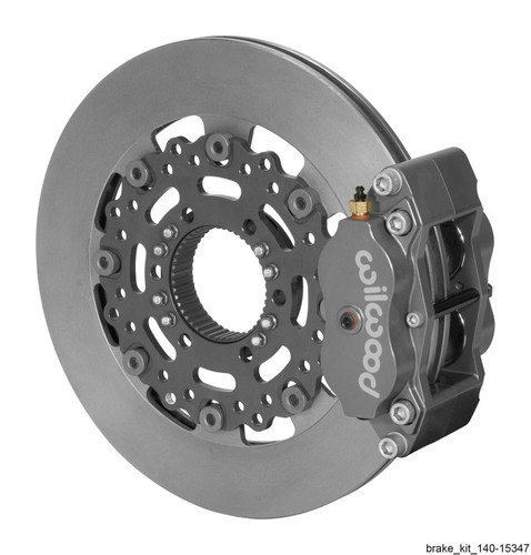 Wilwood 140-15347 - Billet Narrow Dynalite Radial Mount Rear Inboard Sprint Kit 12.19in Plain Face Iron Rotor