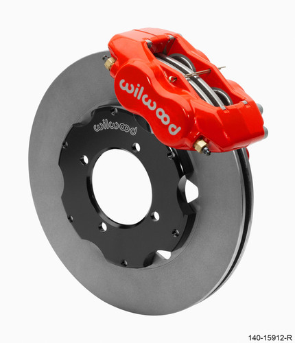 Wilwood 140-15912-R - Dynalite Front Big Brake Kit 11.00in ULHP-30 Vane Plain Face Rotors - Red