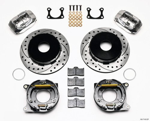 Wilwood 140-7142-DP - Forged Dynalite P/S P-B Kit Drilled Polished Big Ford 2.36in Offset Currie Blank