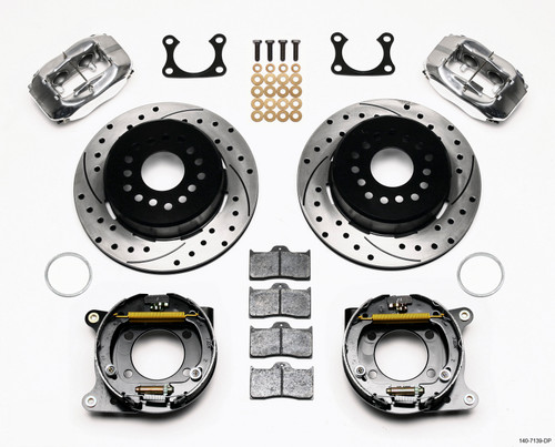Wilwood 140-7139-DP - Forged Dynalite P/S P-B Kit Drilled Polished Big Ford 2.36in Offset
