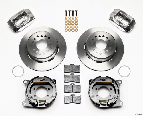 Wilwood 140-7146-P - Forged Dynalite P/S Park Brake Kit Polished Ford 8.8 w/2.5in Offset-5 Lug