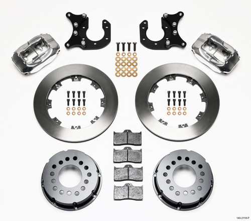 Wilwood 140-2118-P - Forged Dynalite P/S Rear Kit Polished New Big Ford 2.50in Offset