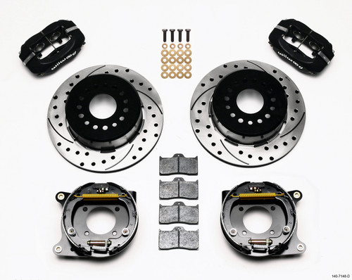 Wilwood 140-7148-D - Forged Dynalite P/S Park Brake Kit Drilled 93-97 Camaro/Firebird
