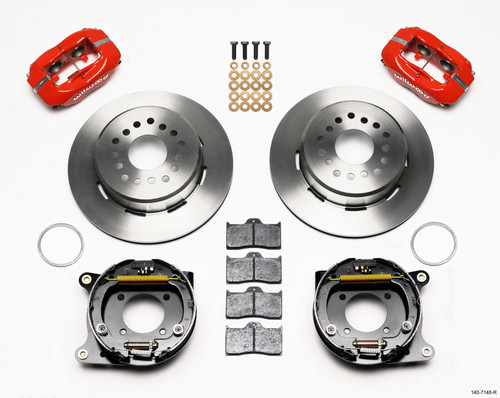 Wilwood 140-7148-R - Forged Dynalite P/S Park Brake Kit Red 93-97 Camaro/Firebird