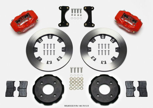 Wilwood 140-7015-R - Forged Dynalite Front Hat Kit 12.19in Drilled Red 2002 Mitsubishi Lancer