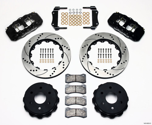 Wilwood 140-9838-D - AERO4 RearTruck Kit 14.25in Drilled 1999-2010 GM 1500-SUV 2 Piston OE Caliper