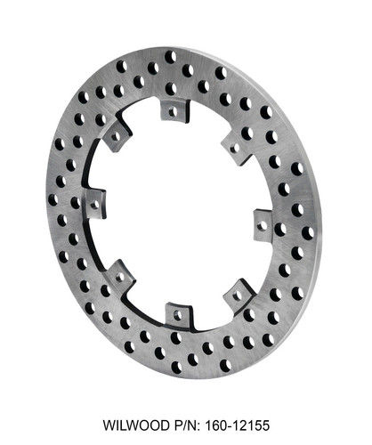 Wilwood 160-12155 - Rotor-SuperAlloy-Rear Drag-Drilled 11.44 x .350 - 8 on 7.00in
