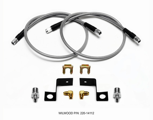 Wilwood 220-14111 - Flexline Kit 30 inch -3 3/8-24 IF 1/8 NPT 90 Degree