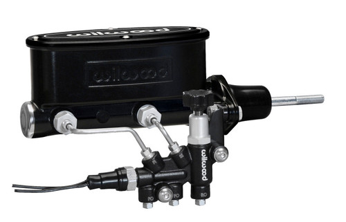 Wilwood 261-13626-BK - HV Tandem M/C Kit w L/H Bracket & Prop Valve - 15/16in Bore Black-W/Pushrod