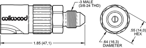 Wilwood 260-16770 - Quick Disconnect - Female Side -3 AN