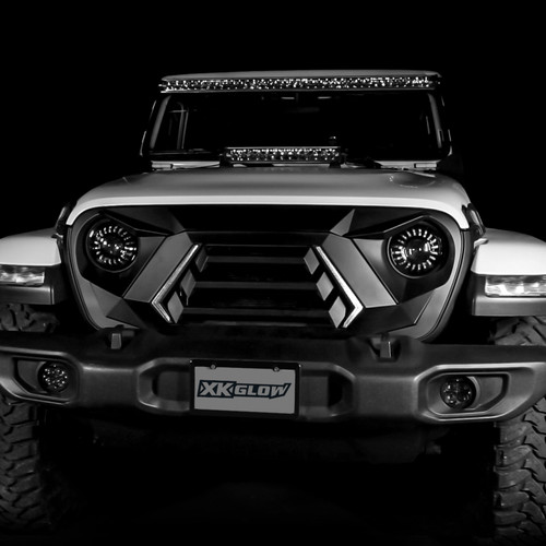 XKGLOW XK-GRILL-JL1 - XK Glow JL Wrangler & Gladiator JT XKCHROME LED Grill Kit
