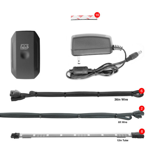 XKGLOW XK-HOME-S-ADV - XK Glow Flex Strip Million Color XKCHROME App Controlled Home Indoor & Outdoor LED Light Kit 4x3ft