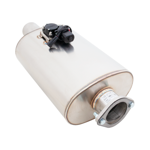 XFORCE VMK11-300 - Varex Universal Oval 6"X10",14.5",Body Length, Center-In-Center-Out ,3"Flanged Inlet 3"Single-Wall Outlet; Exhaust Muffler