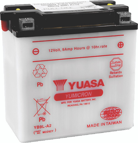 Yuasa Battery YUAM2292Y - Yuasa YB9L-A2 Yumicron 12-Volt Battery