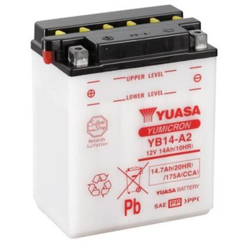 Yuasa Battery YUAM2214YIND - Yuasa YB14L-A2 Yumicron CX 12-Volt Battery