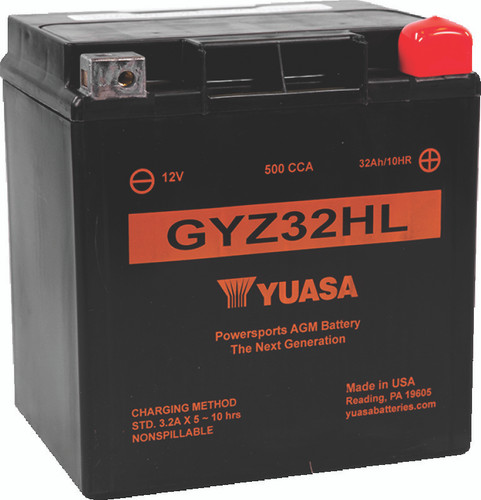 Yuasa Battery YUAM732GHL - Yuasa GYZ32HL High Performance Maintenance Free AGM 12-Volt Battery