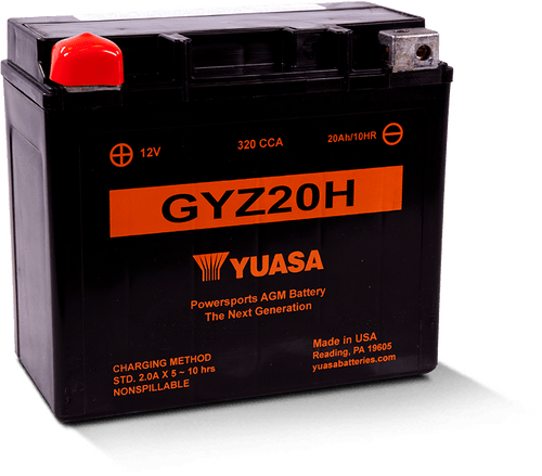 Yuasa Battery YUAM72RGH - Yuasa GYZ20H High Performance Maintenance Free AGM 12-Volt Battery