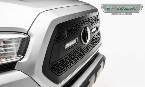 ZROADZ Z319511 - T-REX 2018-2021 Tacoma  Grille, Black, 1 Pc, Insert, Incl. (2) 6 inch LEDs - PN #
