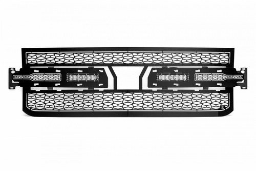 ZROADZ Z311261 - T-REX 2019-2021 Silverado 1500  Grille, Black, 1 Pc, Replacement, Incl. (2) 6 inch LEDs - PN #