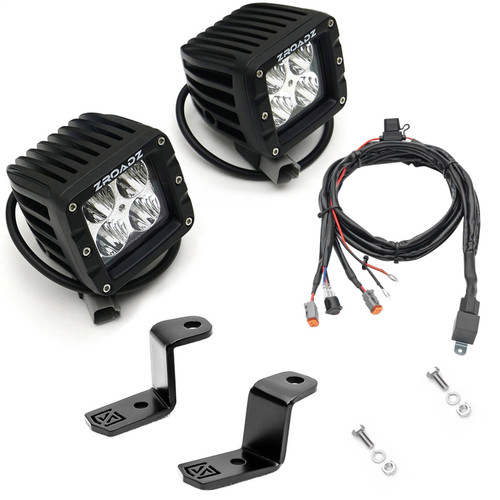 ZROADZ Z365711-KIT2 - Hood Hinge LED Kit; Incl. [2] 3 in. LED Pod Lights And Universal Wiring Harness;