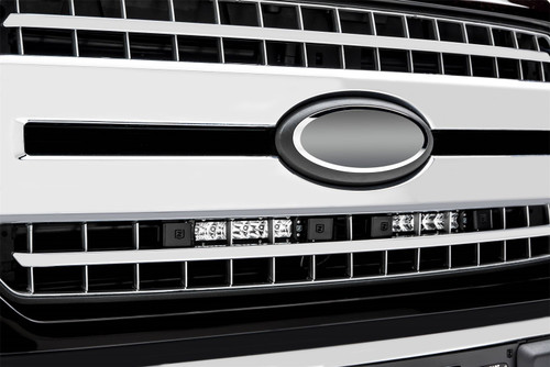 ZROADZ Z415711-KIT - OEM Grille LED Kit, Black, Mild Steel, Bolt-On, Includes (2) 6 Inch  LED Straight Single Row Slim Light Bars and Universal Wiring Harness, Mounts behind lower opening of OEM Grille