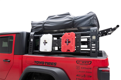 ZROADZ Z834201 - 2019-2021 Jeep Gladiator Access Overland Rack With Three Lifting Side Gates, Without Factory Trail Rail Cargo System - PN #