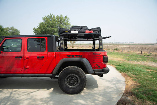 ZROADZ Z834201 - 2019-2021 Jeep Gladiator Access Overland Rack With Three Lifting Side Gates, Without Factory Trail Rail Cargo System - PN #