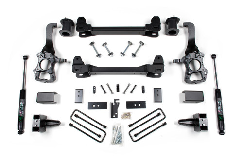 Zone Offroad ZONF82N - 2014 F-150 2WD 6 Inch Lift Kit 4 Inch Rear Block With Nitro Shocks  Offroad