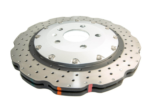 DBA DBA52841WSLVXD - 13-16 Audi RS5 (w/Scalloped edge Iron Discs) Rear 5000 Series Drilled Wavy Rotor w/Silver Hat