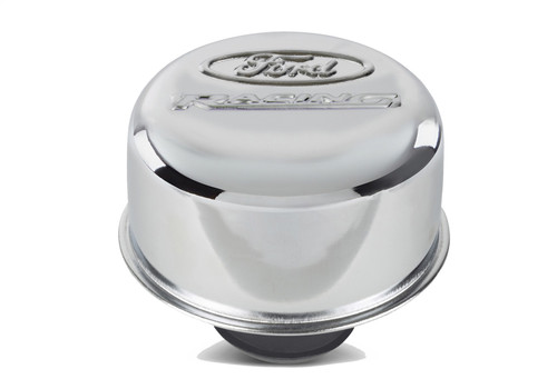 Ford Racing 302-215 - Logo Push-In Type Air Breather Cap - Chrome Ford Racing 302-215 - Logo Push-In Type Air Breather Cap - Chrome