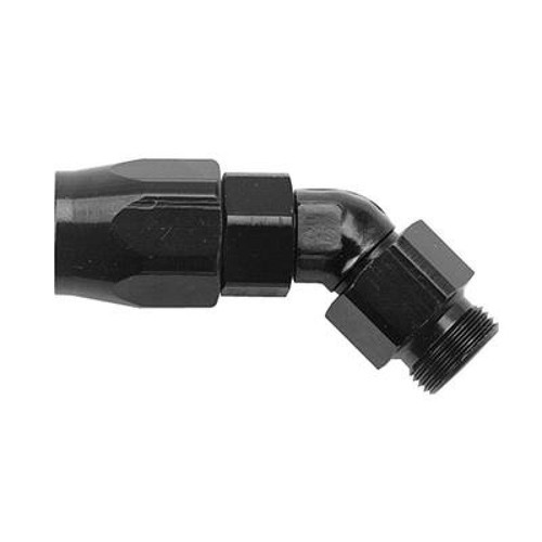 Fragola 184506-BL - 6AN x 45 Degree x 9/16-18 (6) Hose End - Black