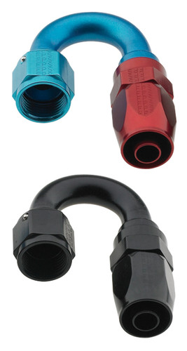 Fragola 231810-BLRAD - 10AN Male Rad Fitting x 180 Degree Pro-Flow Hose End - Black
