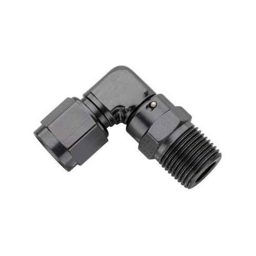 Fragola 499444-BL - 4AN Female Swivel To 1/4 NPT - 90 Degree - Black