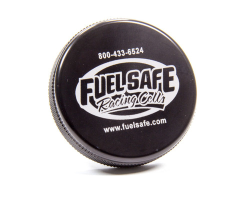 Fuel Safe FC250C - Fuel Cell Filler Cap - Screw-On - 2-1/2 in OD - Aluminum - Black Anodized - Each