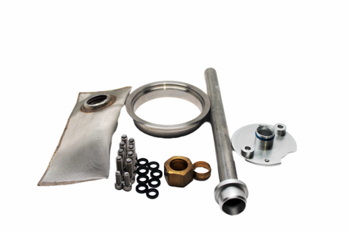 Fuelab 20903 - 18-8 Stainless Weldable Flange In Tank Power Module Installation Kit Fabricator Series Includes Adjustable Pickup with Filter
