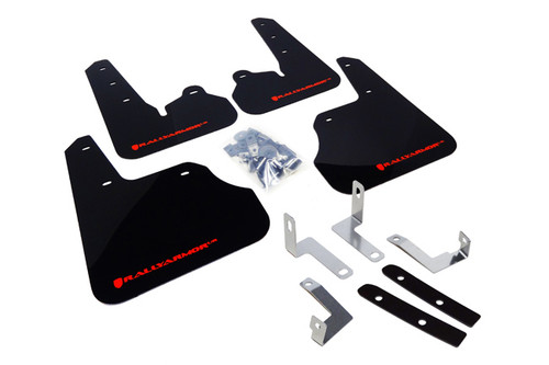 Rally Armor MF22-UR-BLK/RD - 12-16 Subaru Impreza 4D/5D Black UR Mud Flap w/Red Logo