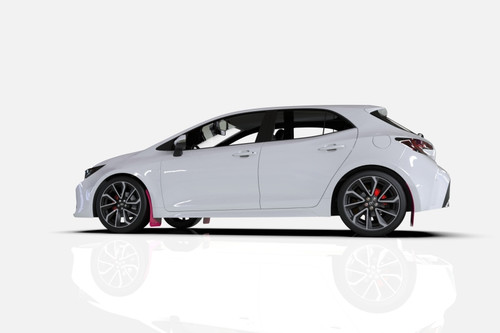 Rally Armor MF19-BCE22-PK/BLK - 11-14 Subaru WRX/STI (Sedan Only) Pink Mud Flap BCE Logo