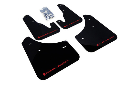 Rally Armor MF9-UR-BLK/RD - 04-09 Mazda3/Speed3 Black UR Mud Flap w/ Red Logo