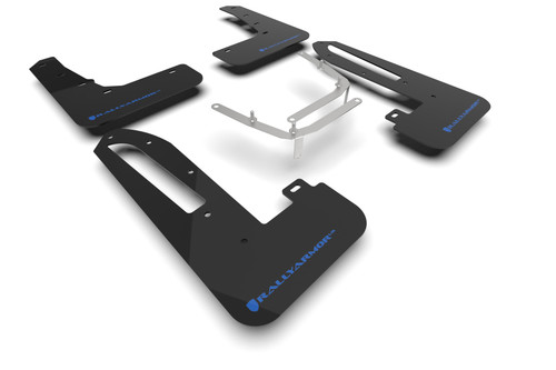 Rally Armor MF97-UR-BLK-NB - 23-25 Honda Civic Type R Black Mud Flap Light Blue Logo